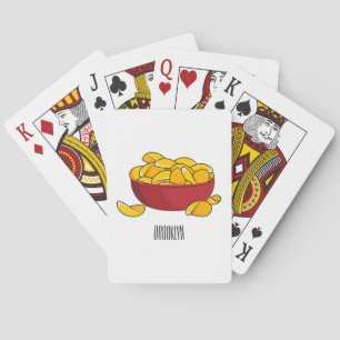 Tecknaden Potato chip illustration Casinokort
