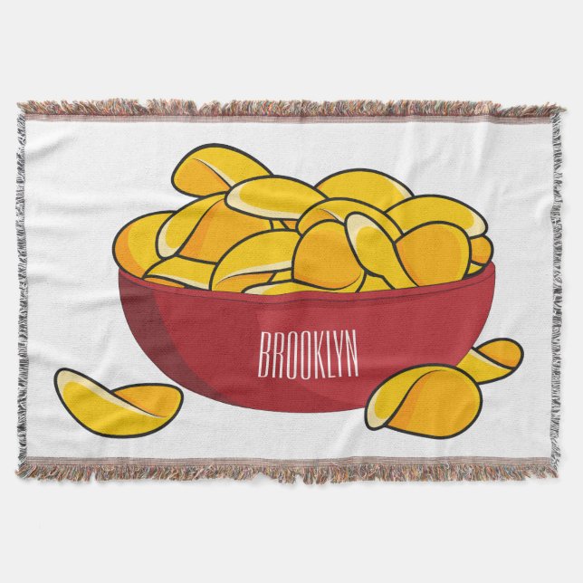Tecknaden Potato chip illustration Filt (Framsidan)