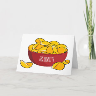 Tecknaden Potato chip illustration Kort