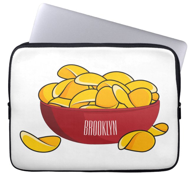 Tecknaden Potato chip illustration Laptop Fodral (Framsidan)