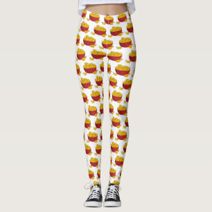 Tecknaden Potato chip illustration Leggings