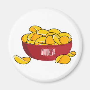 Tecknaden Potato chip illustration Magnet