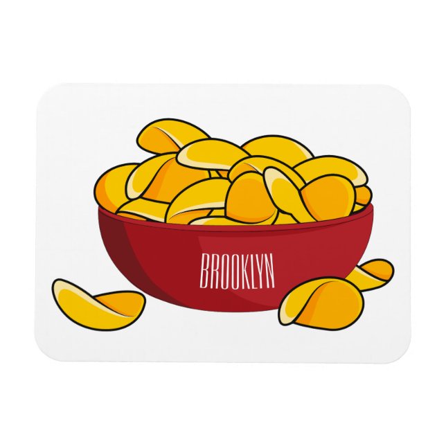 Tecknaden Potato chip illustration Magnet (Horisontell)