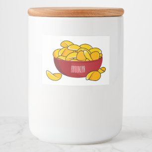 Tecknaden Potato chip illustration Mat Etiketter
