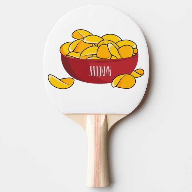 Tecknaden Potato chip illustration Pingisracket (Framsidan)