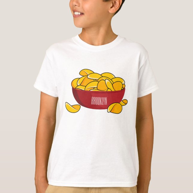 Tecknaden Potato chip illustration T Shirt (Framsida)