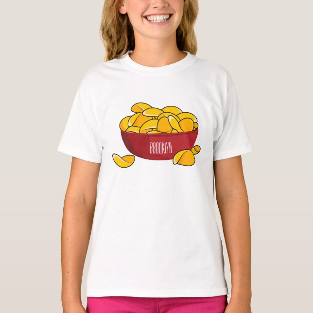 Tecknaden Potato chip illustration T Shirt (Framsida)