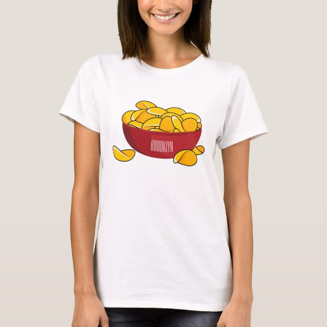 Tecknaden Potato chip illustration T Shirt (Framsida)