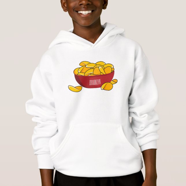Tecknaden Potato chip illustration T Shirt (Framsida)