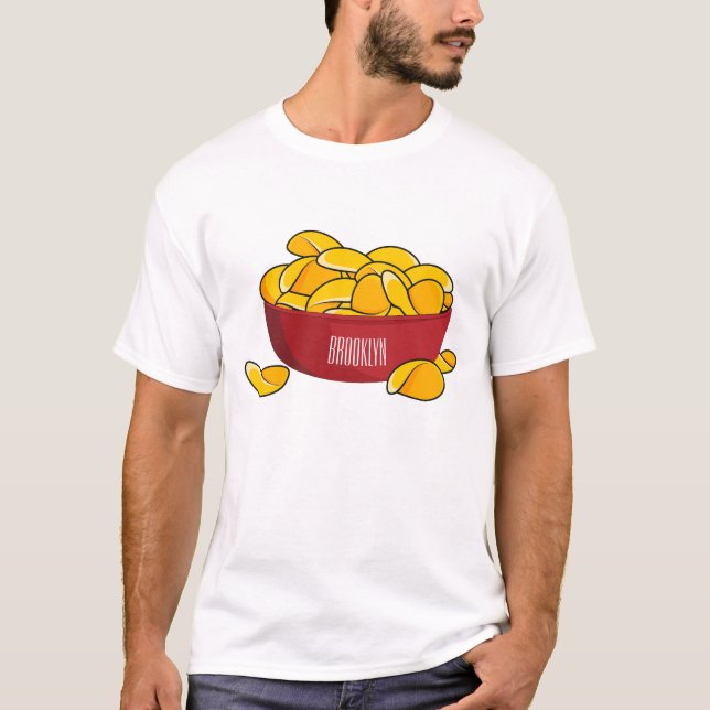 Tecknaden Potato chip illustration T Shirt (Framsida)
