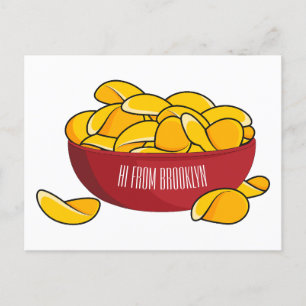Tecknaden Potato chip illustration Vykort
