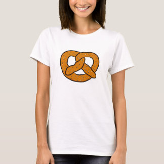 Tecknaden Pretzel Art Teckning Salty Pretzel Skriv Tee Shirt