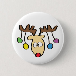 Tecknaden Red Nose Reindeer Knapp