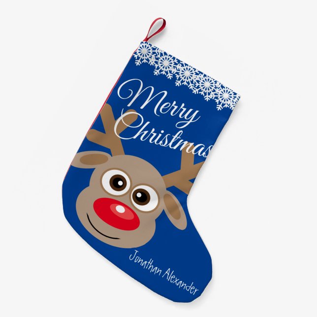 Tecknaden Rener Blue Namn Liten Julstrumpa (Framsidan (Hängande))