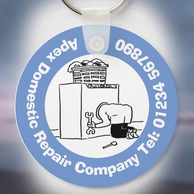Tecknaden Reparation av roligt Domestic Appliance Nyckelring (Skapare uppladdad)