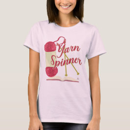 Tecknaden Roligt Writer för Spinner Storyteller T Shirt