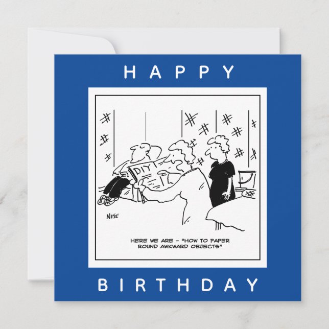 Tecknaden Rund awkward-objekt Kort (Framsida)