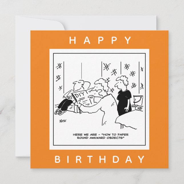 Tecknaden Rund awkward-objekt Kort (Framsida)