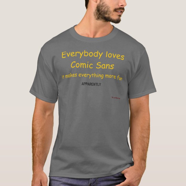 Tecknaden Sans är rolig Tee Shirt (Framsida)