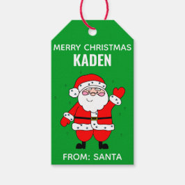 Tecknaden Santa Cute Kids Presentetikett