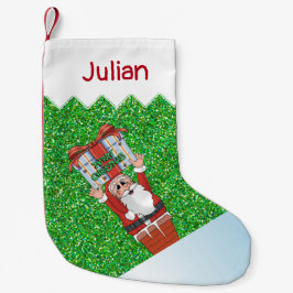Tecknaden Santa Kids Stocking Liten Julstrumpa