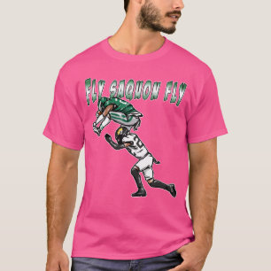 Tecknaden Saquon Barkley Backward Hurdle Eagles T Shirt