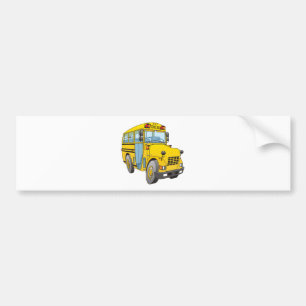 Tecknaden School Buss Bildekal