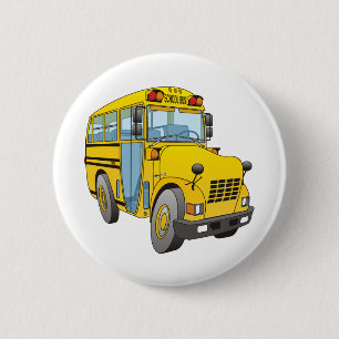 Tecknaden School Buss Knapp
