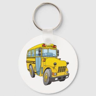 Tecknaden School Buss Nyckelring