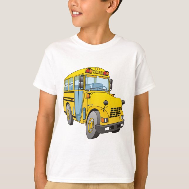 Tecknaden School Buss Tee Shirt (Framsida)