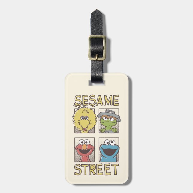 Tecknaden Sesame StreetVintage Character Bagagebricka (Vertikal Framsida)