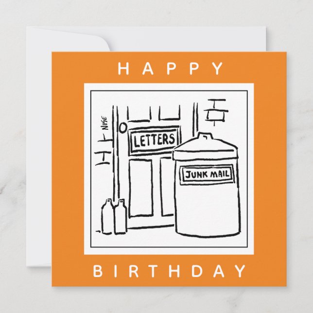 Tecknaden Skräppost och Dustbin Kort (Framsida)