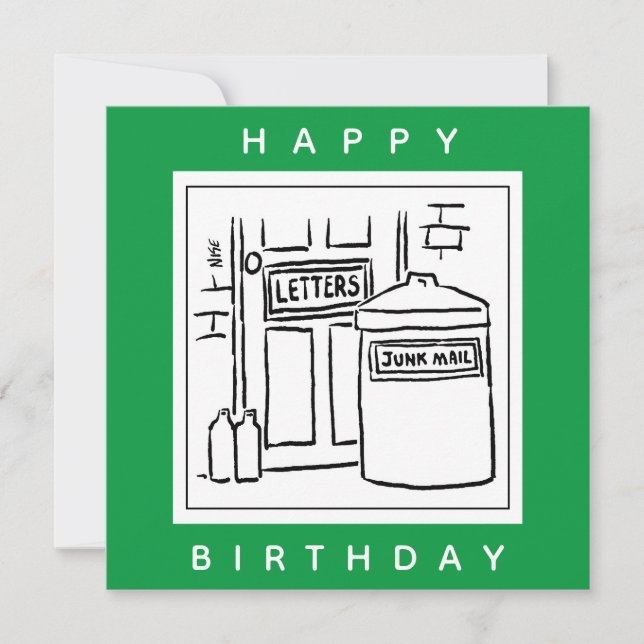 Tecknaden Skräppost och Dustbin Kort (Framsida)