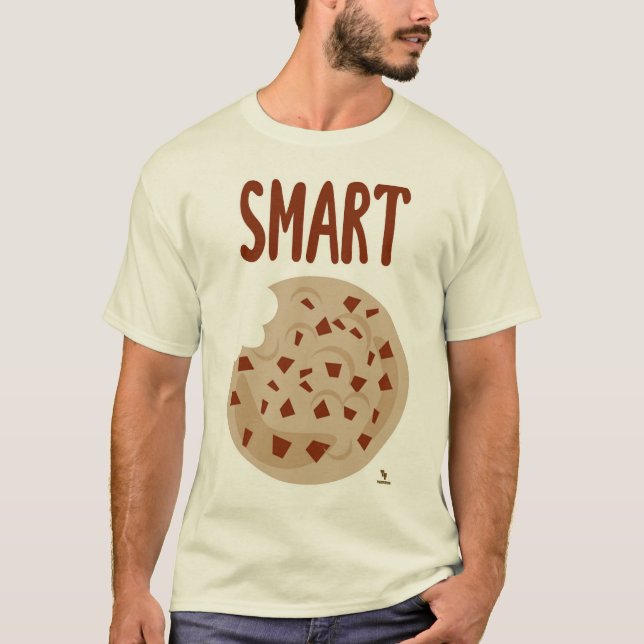 Tecknaden Smart Cookie Funny Dessert Slogan T Shirt (Framsida)