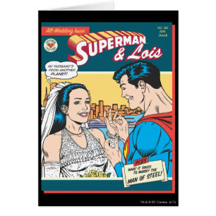 Tecknaden Superman och Lois Hälsningskort