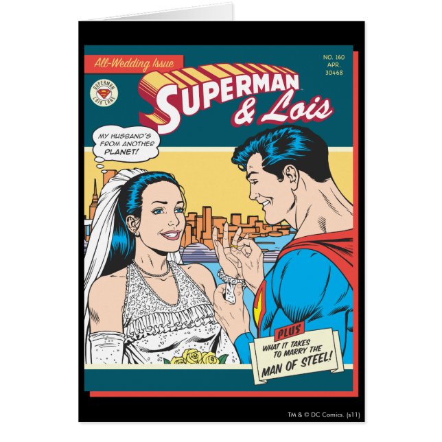 Tecknaden Superman och Lois Hälsningskort (Framsidan)