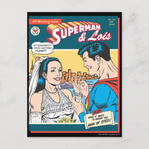 Tecknaden Superman och Lois Vykort