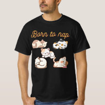 Tecknaden T-Shirt i Sleeping Kawaii Cats