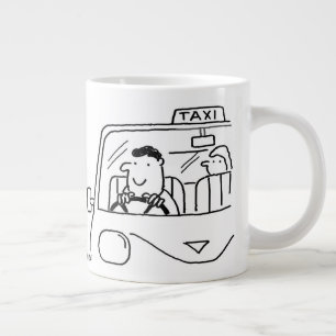 Tecknaden Taxi Driver Jumbo Mugg