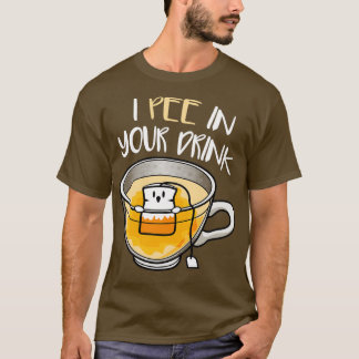 Tecknaden Tea Älskare Hett Tea Kopp T Shirt