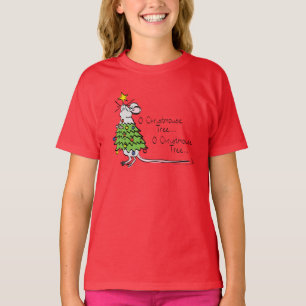 Tecknaden Träd i den fina julklappen T Shirt