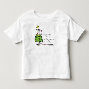 Tecknaden Träd i den fina julklappen T Shirt