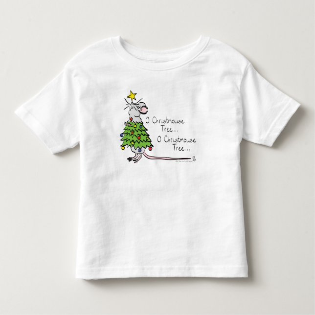 Tecknaden Träd i den fina julklappen T Shirt (Framsida)