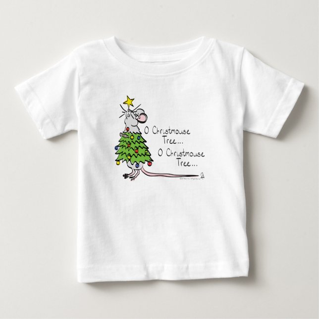 Tecknaden Träd i den fina julklappen T Shirt (Framsida)
