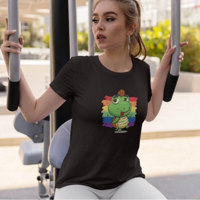 Tecknaden Turtle and Rainbow T Shirt (Skapare uppladdad)