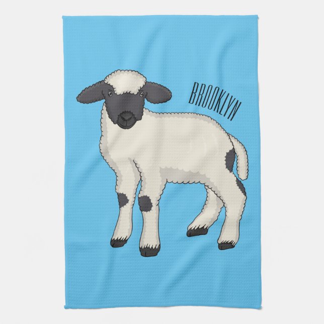 Tecknaden Valais Blendorse får illustration Kökshandduk (Vertikal)