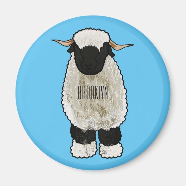 Tecknaden Valais Blendorse får illustration Magnet (Framsidan)