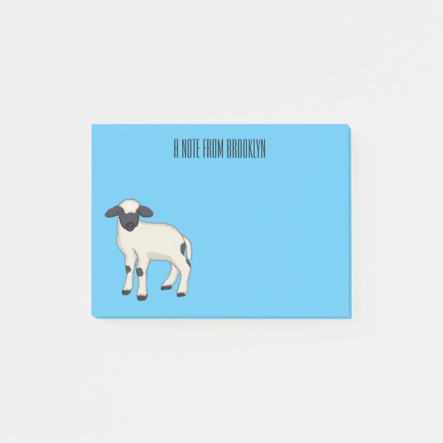 Tecknaden Valais Blendorse får illustration Post-it Block (Framsida)