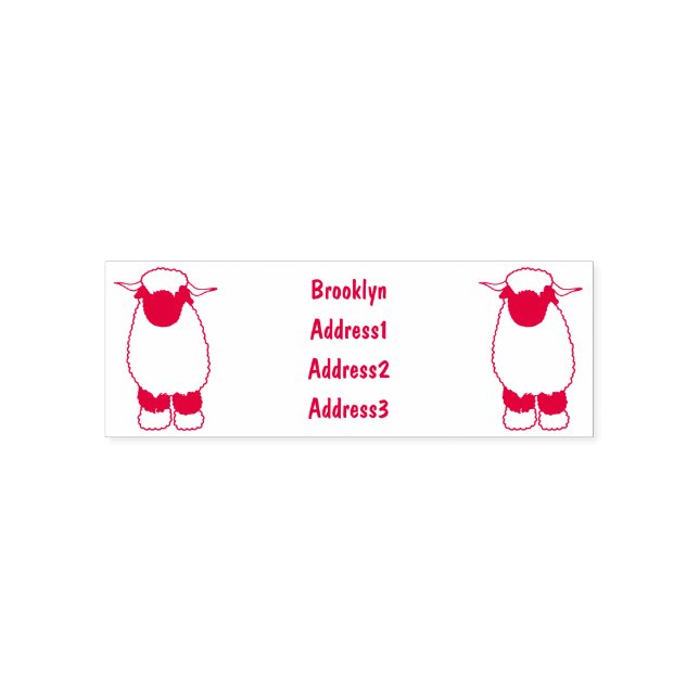 Tecknaden Valais Blendorse får illustration Självfärgande Stämpel (Design)