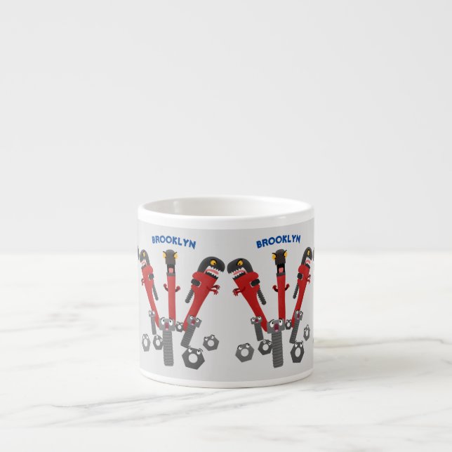 Tecknaden verktyg humor espressomugg (Framsidan)
